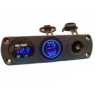 PANEL VOLTÍMETRO + USB DOBLE + 12V. REF. 03A