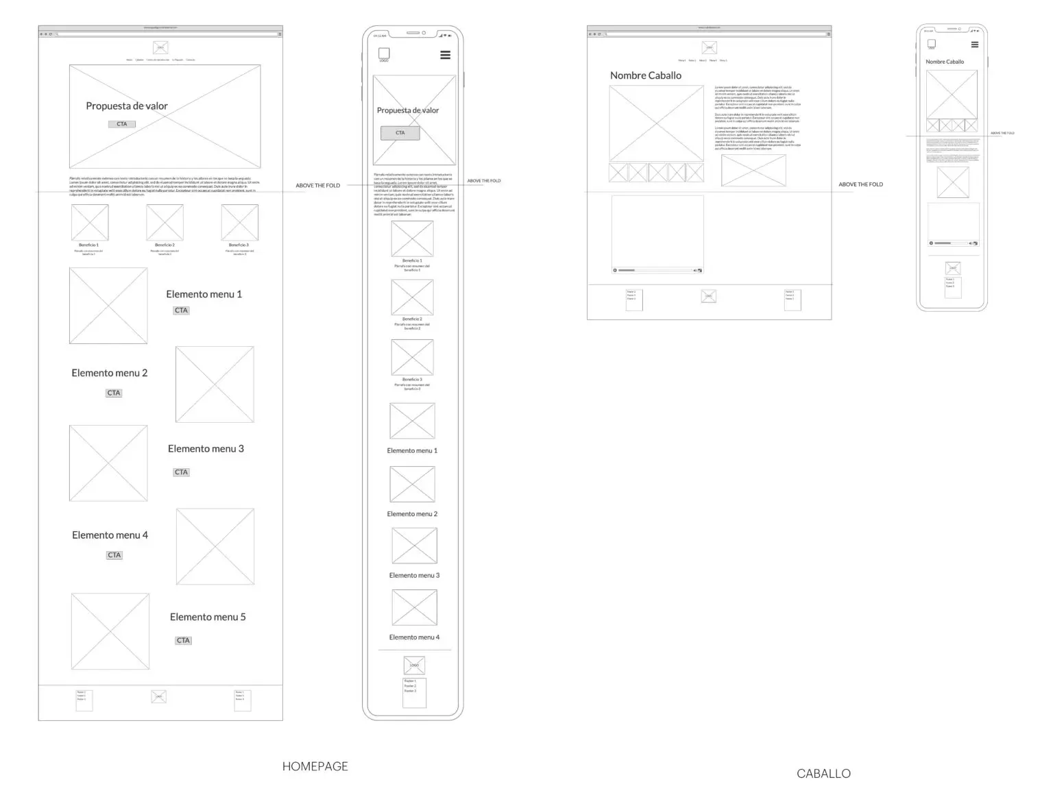 Wireframes-Low-fidelity- yeguada guardiola